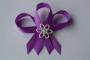 206-svatební vývazek fialovo-fialový s bílou kytičkou